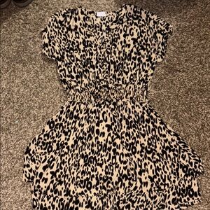 Sienna Sky Black and Cream Dolman Sleeve Mini Sundress